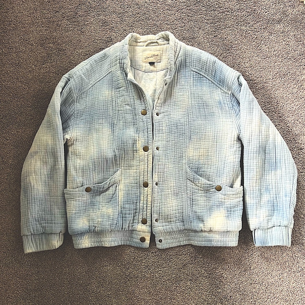 Universal Thread bomber-style jacket, gauze/muslin, S